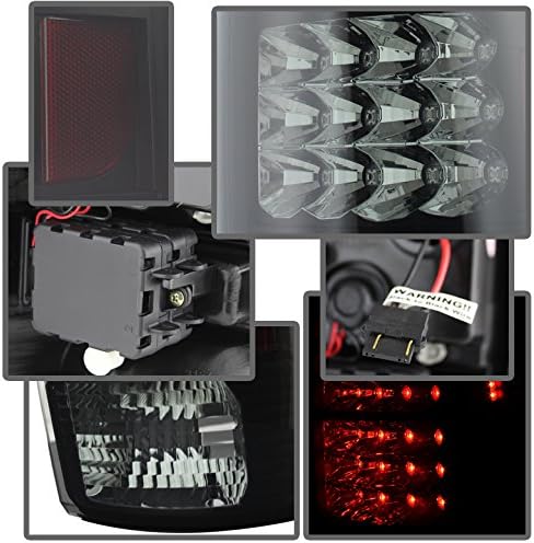 AKKON - For 00-06 Suburban Taho Yukon Yukon Denali Black Smoke LED Tail Lights Brake Lamps FOR LIFTGATE MODEL