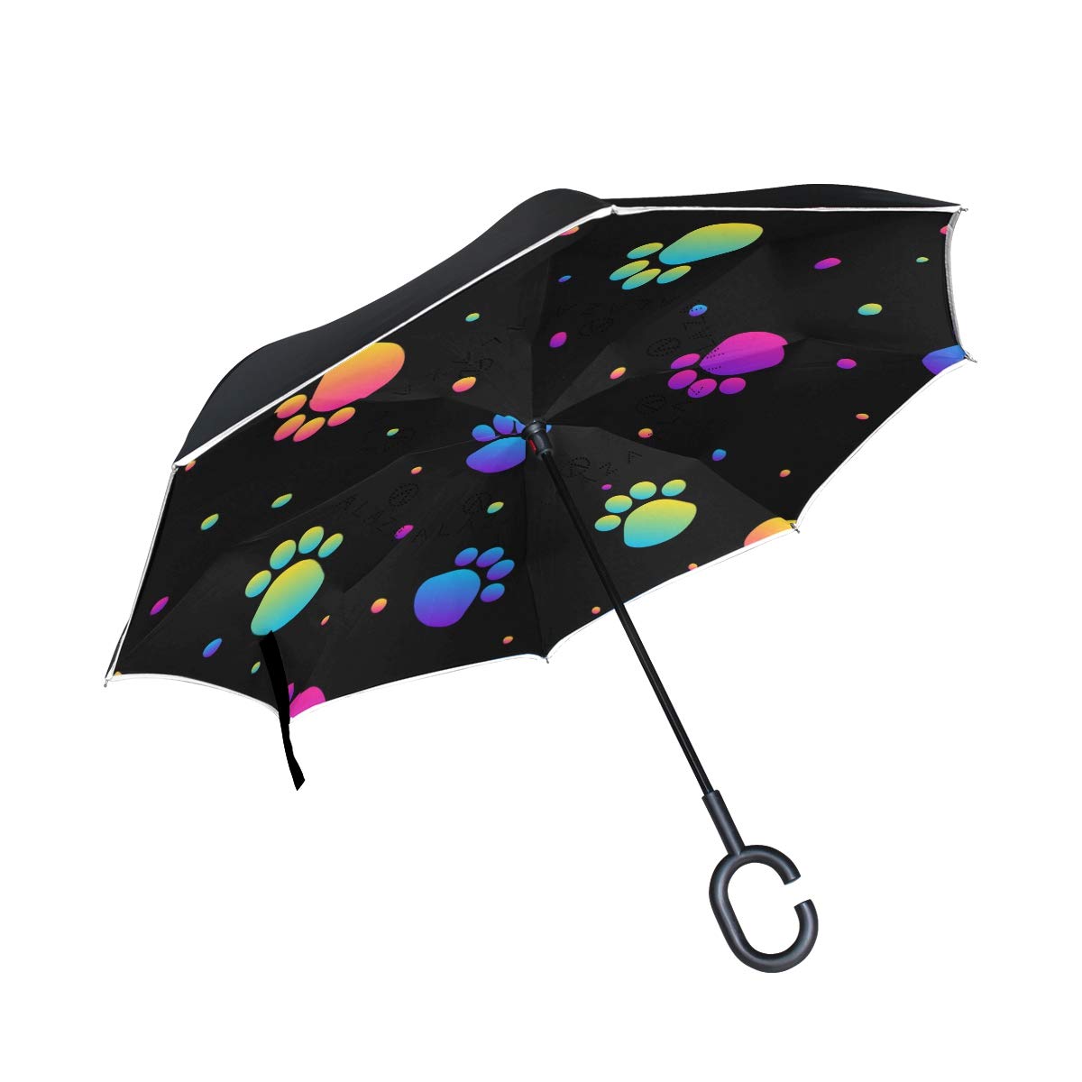 MRMIAN Vintage Old Paper With Roses and Butterfly Windproof Inverted Open Close Reverse Rain Umbrella Inside Out Quality Waterproof Parasol Upside Down Stick Shelter with Hook c Handle