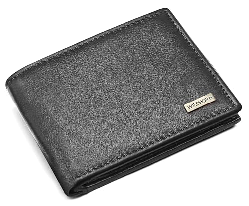 Image of WildHorn Rfid Protected Leather Wallet For Men, Black