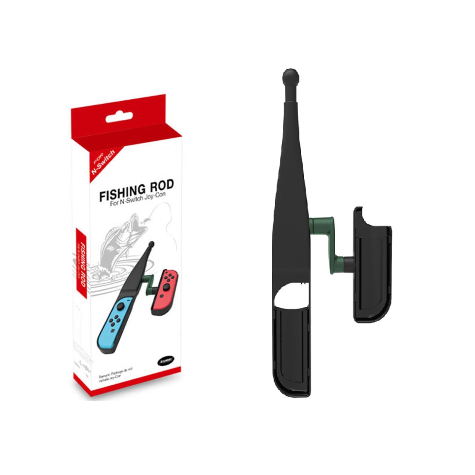 ZEZEFUFU Impugnatura per canna da pesca per interruttore NS per console Joy-Con Accessori per controller di gioco