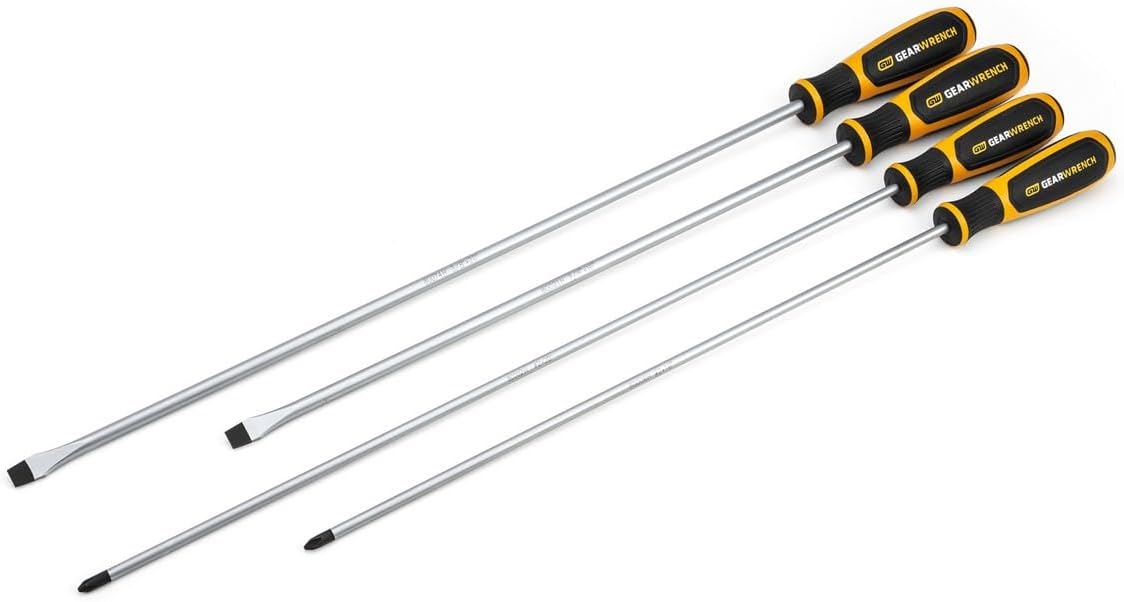 GEARWRENCH 4 Pc. Phillips/Slotted Dual Material Screwdriver Set - 80069H