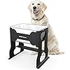 2.4 Gallon Elevated Large Dog Water Bowl,14″ Raised Stainless Steel Bowl with Stand for Large Breed, Full Metal Dog Feeding Station for Relief Joint Pressure, Easy Clean for Indoor & Outdoor Uses