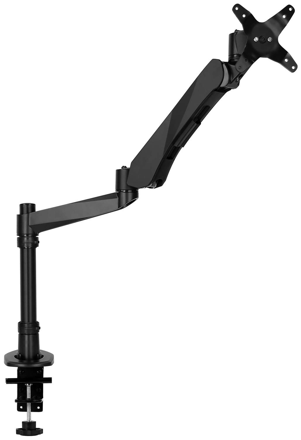 Mount-It! Premium Modular Monitor Desk Mount Arm Stand | Full Motion Gas Spring Arm Fits 19 21.5 24 27 32 Inch Computer Screens with 75 100 VESA