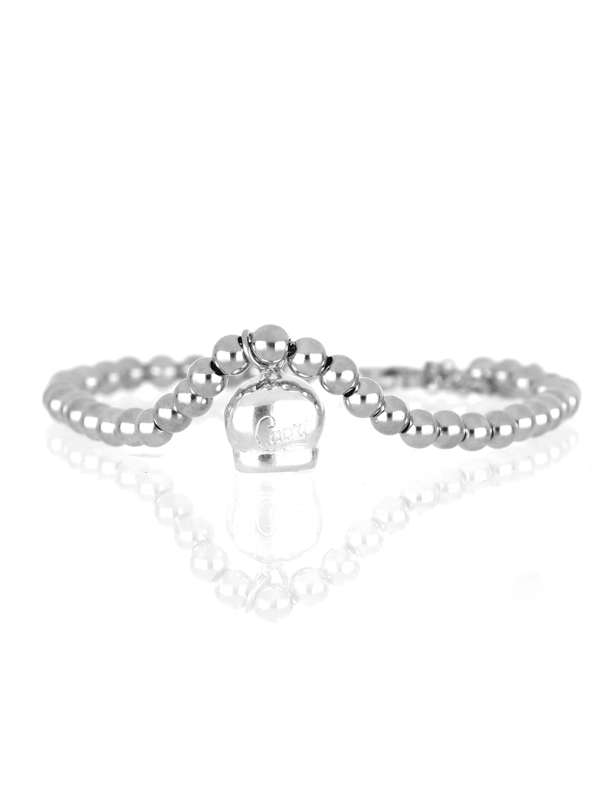 Donipreziosi Bracciale Capri in Argento 925% - Campanella con Sfere lisce - Campana di Capri Braccialetto da Donna e Ragazza