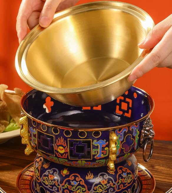 Olla pequeña para una persona de cobre cloisonné miniatura 4