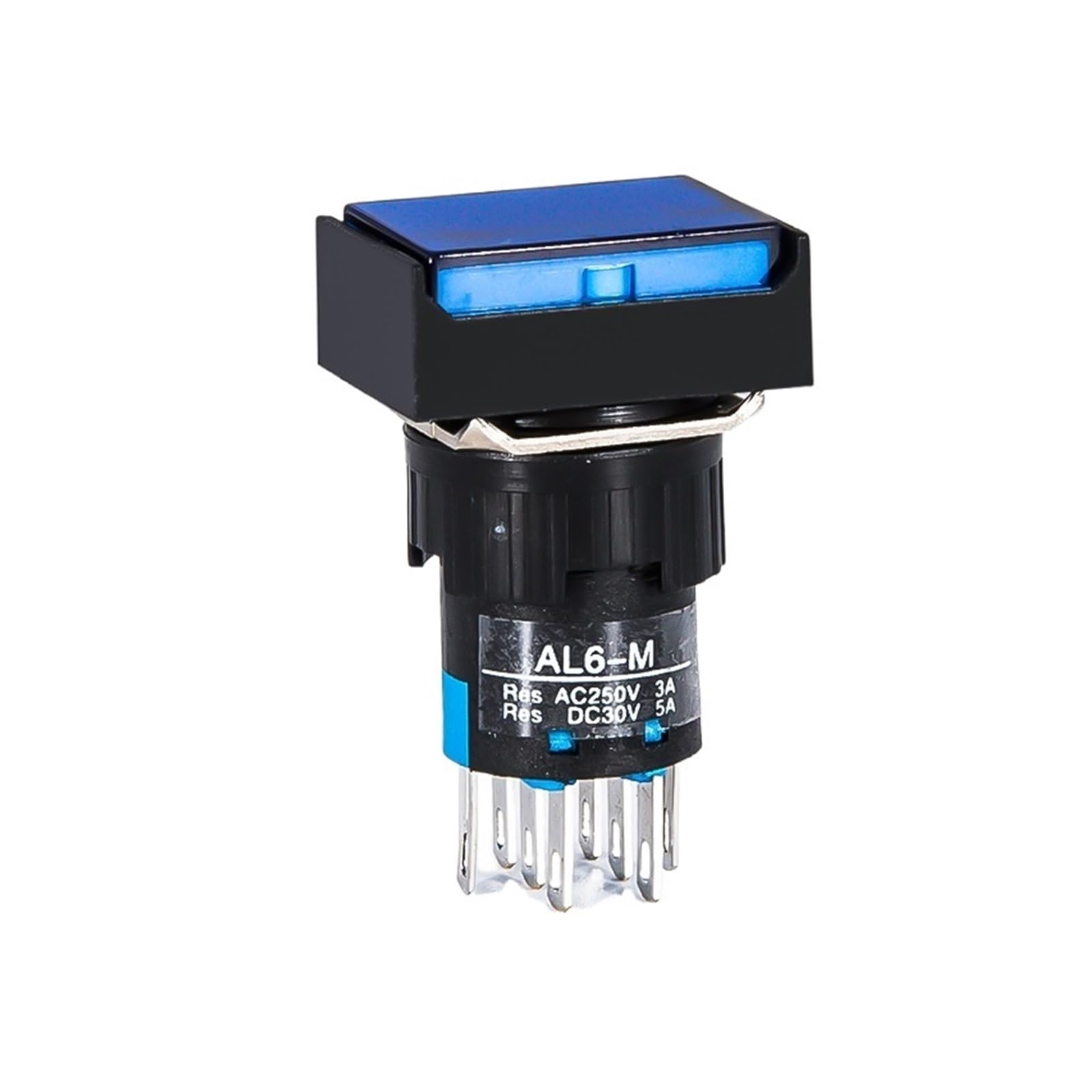 Interrupteur bouton carré LA16-22D double contact 2NO2NC 220V - 7