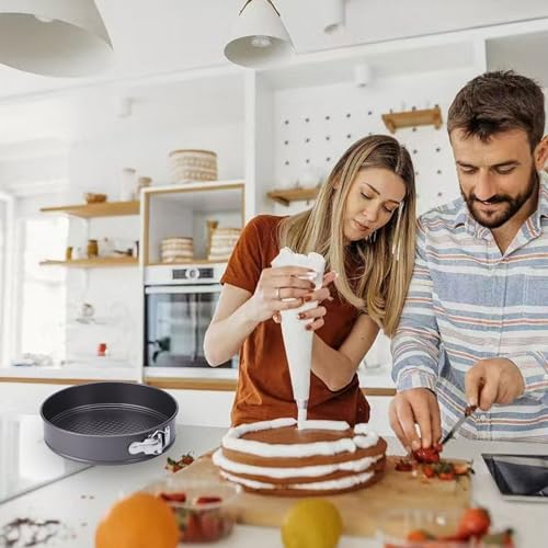 Springform Pan, Nonstick Cake Pan, Round cheesecake pan with leak-proof non-stick bottom removable bakeware.3 pieces 3 sizes, 7" 8" 9" for Cakes, Cheesecakes, Pizzas and Quiches. - Image 8