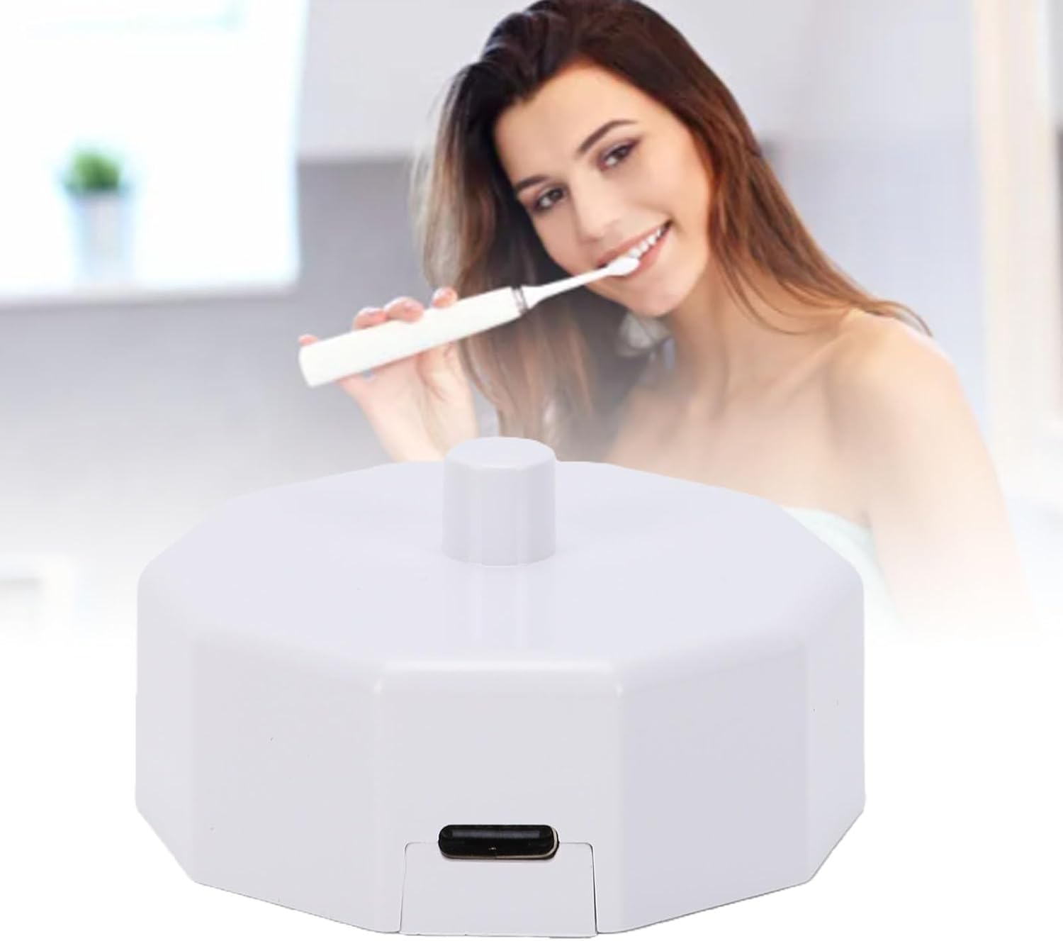 Karlak Electric Toothbrush Charger Fast Charging Base with Smart Security Features for Black Series, Portable and Lightweight ABS Design for Travel (White)