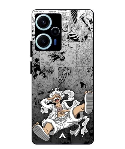 Image of Premium Anime 2 Case for Xiaomi Redmi Note 12 Turbo (Glossy Finish) Soft-Touch Metal TPU Back Cover, Shockproof, Designer, Aesthetic Mobile Phone Case