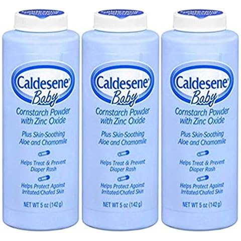 Caldesene Cornstarch Baby Powder with Zinc Oxide, Talc-Free Baby Powder, 5 Oz (3 Pack) Cover