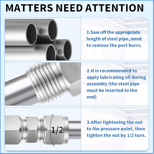 Image of ChillWaves 304 Stainless Steel Compression Tube Fitting, 1 inch OD x 1 inch OD Compression Union Connector(1-PACK)