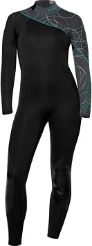 BARE 7MM Womens Elate Full Wetsuit | Comfortable high Stretch Neoprene Material | Long Sleeve | Great for All Watersports, Scuba Diving and Snorkeling