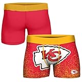 FOCO NFL Men's Officially Licensed Team Color Primary Logo Football Fan Essential Boxer Briefs Underwear - Kansas City Chiefs - Medium