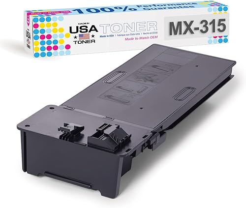 MADE IN USA TONER Repuesto compatible para Sharp MX315NT, MX-M265N, MX-M266N, MX-M315N, MX-M316N, MX-M356N (negro, 1 cartucho)