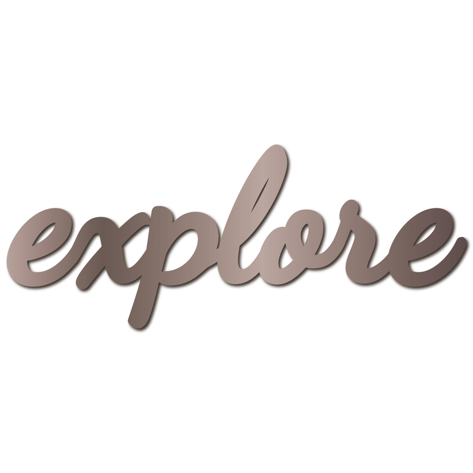 CREATCABIN Explore Wood Cutout Wall Art Laser Cut Wood Letter Sign Wooden Basswood Silhouette Hanging Sculpture Decoration for Home Dinning Room Bed Room Display Git Housewarm Black 6.3x15.7 Inch
