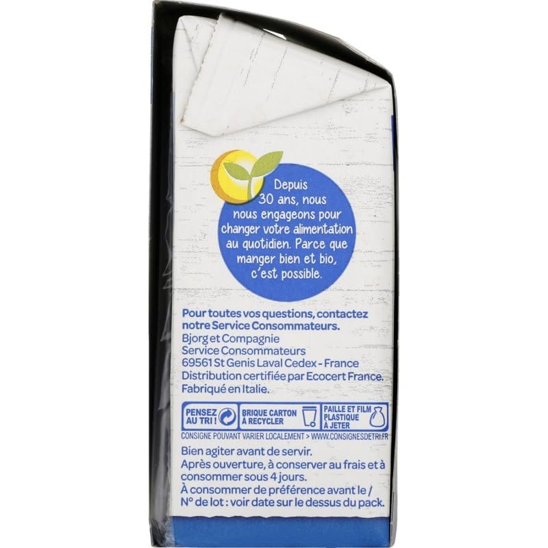 BJORG - Lait dAmande Chocolat Bio - Pack de 3 bouteilles de 200ml - Alternative saine et gourmande - Idéal pour une alimentation équilibrée - Lot De 3