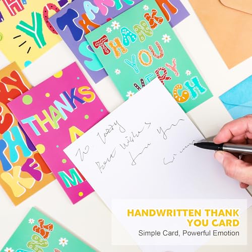 Cartes de remerciement mariage et anniversaire : lot de 60 motifs vibrants
