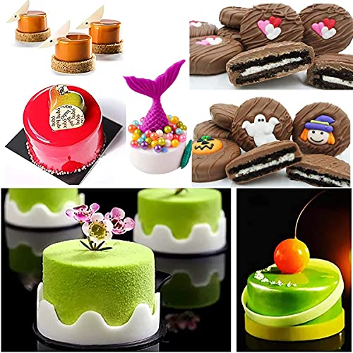 Set di 2 stampi rotondi in silicone a 6 cavità per...