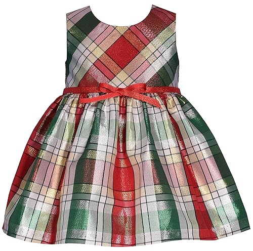Bonnie Jean Girl's Holiday Christmas Dress and Coat Set for Baby, Toddler and Little Girls2