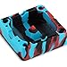 Black/Blue/Red Beamer Silicone Premium AshTray w/ Glass Friendly Tapping Center Unbreakable Shatter / Heat Resistant up to 570°F! Holds cigarettes Blunts Most Cigars Cigarillo Lighters Rolling Paper