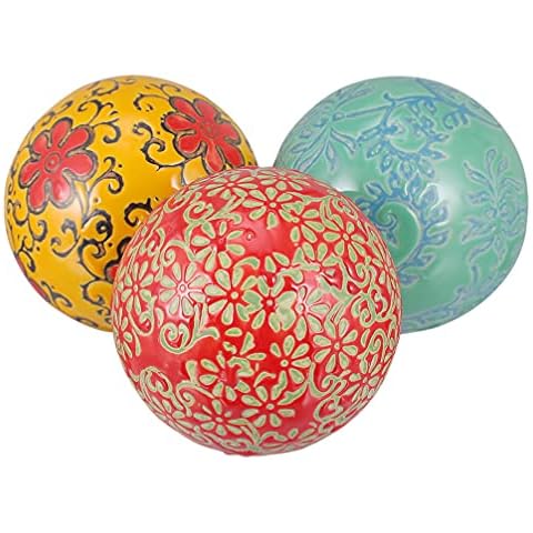 SEWACC 3Pcs Decorative Ceramic Balls Cover