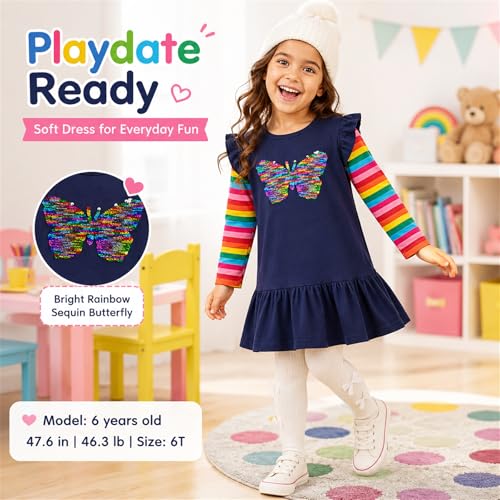 Image of VIKITA 2017 Girls Embroidery Cotton Long Sleeve Flower Dresses LH5460 for 1-8 Years ?-