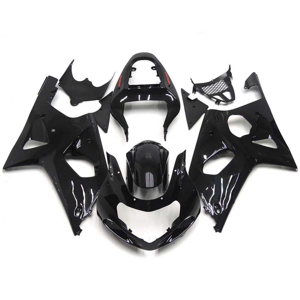 MZYPARTS Motorcycle Gloss Black Injection Fairing Kit Fit for 2000 2001 2002 Suzuki GSXR1000 K1 01 02 GSX-R1000 ABS Plastic Bodywork Body Frame Panel
