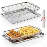 Suttmin 2 Set Large Air Fryer Baskets for Oven 15.6" x 11.6"...