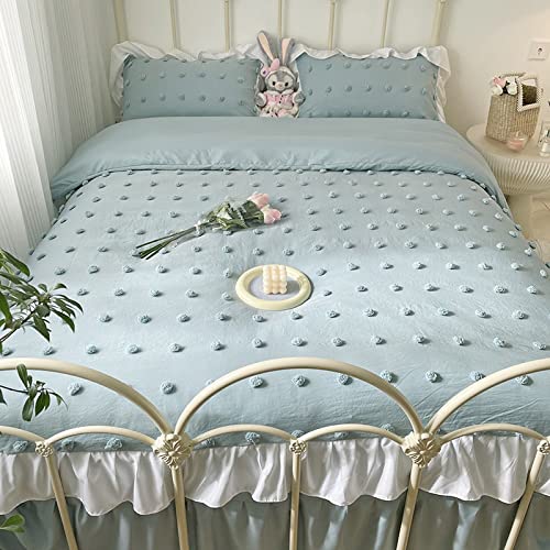 DNAEGH Juego de Cama de Cuatro Piezas,Juego de Tres Piezas de Falda de Cama de sábana de Dormitorio pequeño y Fresco de Cuatro Piezas Cover