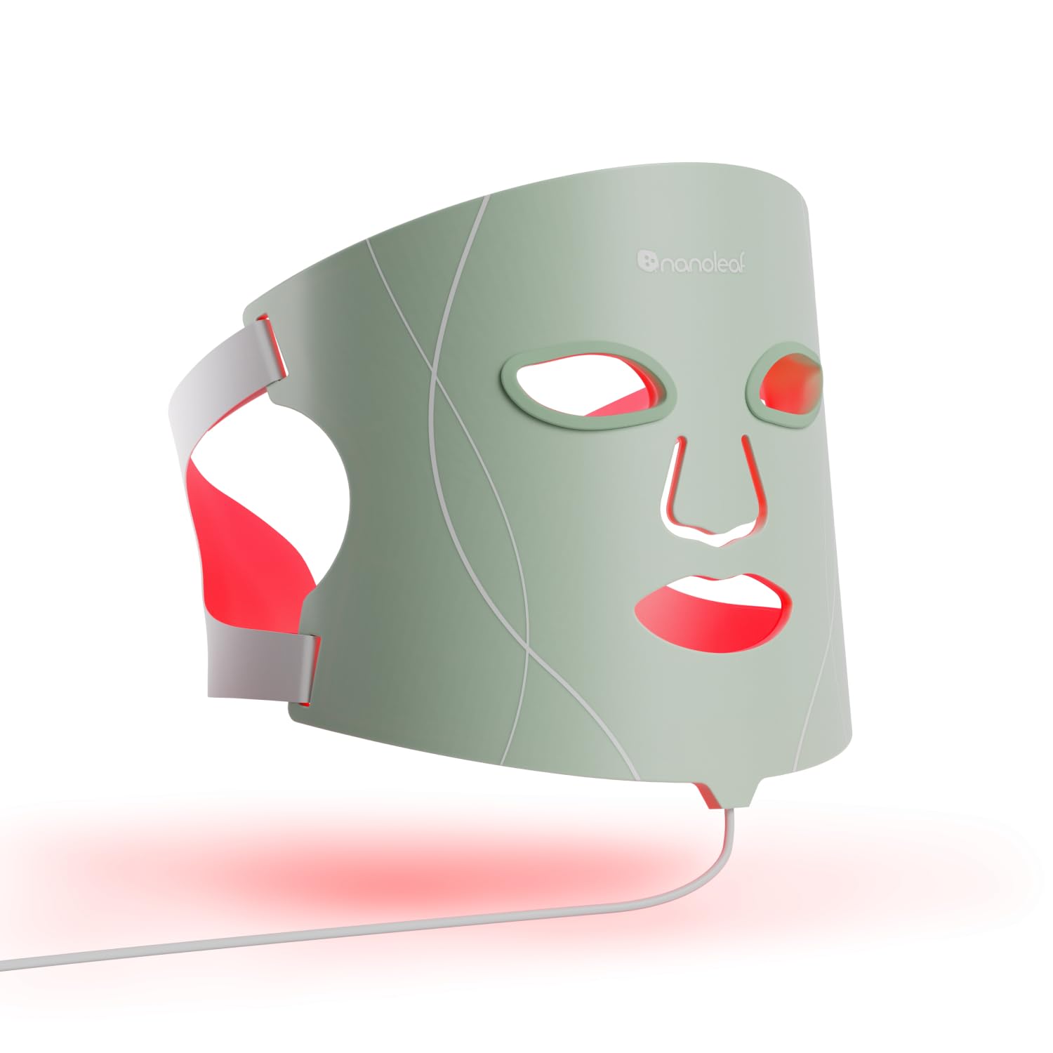 LED Light Therapy Face Mask, 7 Targeted Light Modes, Portable Red Light Mask with NIR LEDs, Skin-Friendly Silicone & Eye Protect, 5-10 Mins Quick Treatment, Infrared Rechargeable