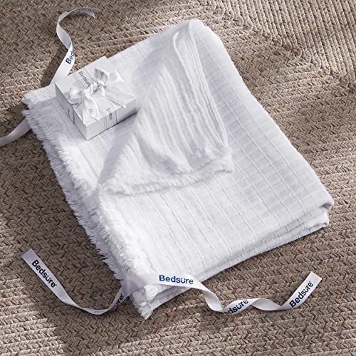Bedsure Muslin Blankets For Adults - Breathable And Lightweight 100% Cotton Muslin Throw Blanket For All Seasons, White Soft Gauze Spring Blanket For Couch, Sofa, Bed (50X60 Inches) #TOP6