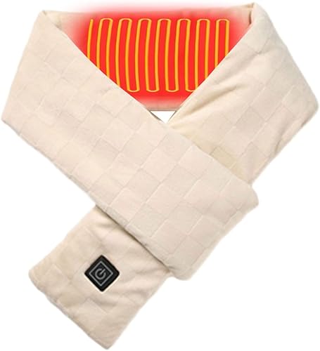 Bufanda térmica para mujer, almohadilla térmica para el cuello, almohadilla térmica eléctrica para el cuello, soporte térmico para aliviar el cuello