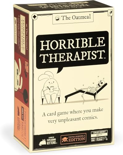 Horrible Therapist: Extra Horrible Edition by Exploding Kittens - A Card Game for 3-8 Players, Ages 17+ - Adult Party Game for Family Night