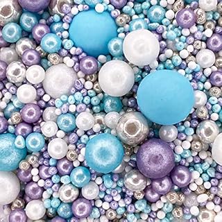 A Pinch Of - Pearls Mix - Glimmer Mother of Pearl Cake Topper Sprinkles - 30g Edible Shimmer Ball Cupcake Decorations - Perfect for Weddings, Christenings & Parties