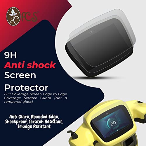 Image of FCS Speedometer Screen Protector Guard for Ola S1 / S1 Pro EV /Ola S1 Pro Gen 2 / Ola S1 Pro Gen 2 / Scooter Screen Guard | 9H Anti Shock Edge to Edge Full | (Glossy)