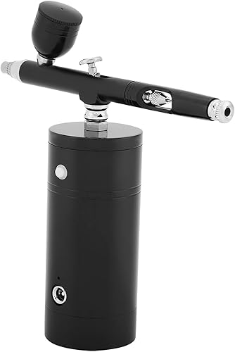 Miniatura 2 de Oumefar Kit de aerógrafo negro de 0.012 in, mini compresor de aire, pistola de pulverización, conjunto de capacidad USB 8.4 V, juego de aerógrafo