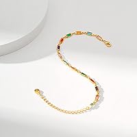 Vista 86 de Delicadas pulseras de oro para mujer, chapado en oro 18, ajustable, mal de ojo, mariposa, cuentas, perla, corazón, turquesa, hecha a mano para mujer