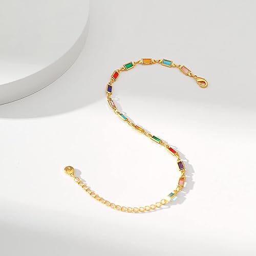 Vista 86 de Delicadas pulseras de oro para mujer, chapado en oro 18, ajustable, mal de ojo, mariposa, cuentas, perla, corazón, turquesa, hecha a mano para mujer