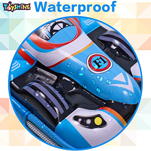 Image of Toyshine F1 Racer Hardtop Pencil Case with Compartments - Kids Large Capacity School Supply Organizer Students Stationery Box - Girls Boys Pen Pouch- M1- Blue