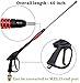 Twinkle Star 3000 PSI High Pressure Power Washer Gun with 21 Inch Replacement Wand, Power Washer Gun with M22-15 or M22-14 Fitting, 5 Nozzles Tips, TWS139