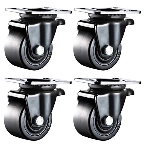 Roulette robuste 75 mm pivotante 360 degrés industrielle nylon 500 kg