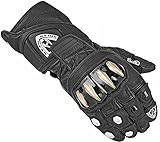 0,6 à 1,0 mm haut de gamme en cuir de vache pleine fleur Knuckle protection en nylon élastique avec absorption de choc élevé et avec insertions de protection magnesio rembourrage de l’articulation interne prises de ventilation zones en cuir synthétique Clarino sur la paume pour une poignée d’anti-abrasion et une protection supplémentaire fermeture Velcro au poignet les doigts préformés pour confort doublure de polyester hypoallergénique