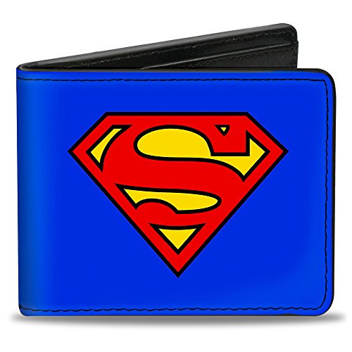 Buckle-Down mens Buckle-down Pu Bifold - Superman Blue Wallet, Multicolor, One Size US Buckle-Down mens Buckle-down Pu Bifold - Superman Blue Wallet, Multicolor, One Size US
