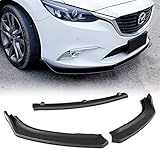 DriftX Performance, 3PCS Front Bumper Lip Kit fit for compatible with 2014-2018 Mazda 6, Sport-Style Splitter Trim Protection Spoiler, Air-Dam-Chin-Diffuser (Unpainted Matt Black)
