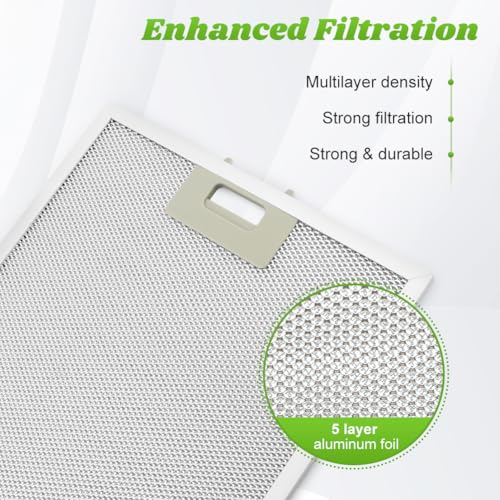 3Pack W10169961A Range Hood Filter Replacement, 5-Layer Aluminum Mesh Hood Grease Filter 10.5 x 12 Inch Fit for Whirlpool, for Kitchen Aid, for Jenn-Air Range Hoods by Restynic - Image 5