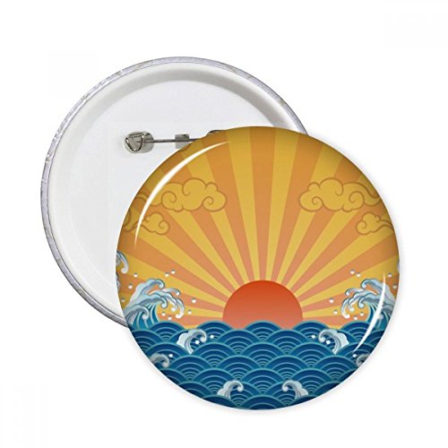 Badge rond motif météo pour personnaliser vos vêtements préférés au quotidien