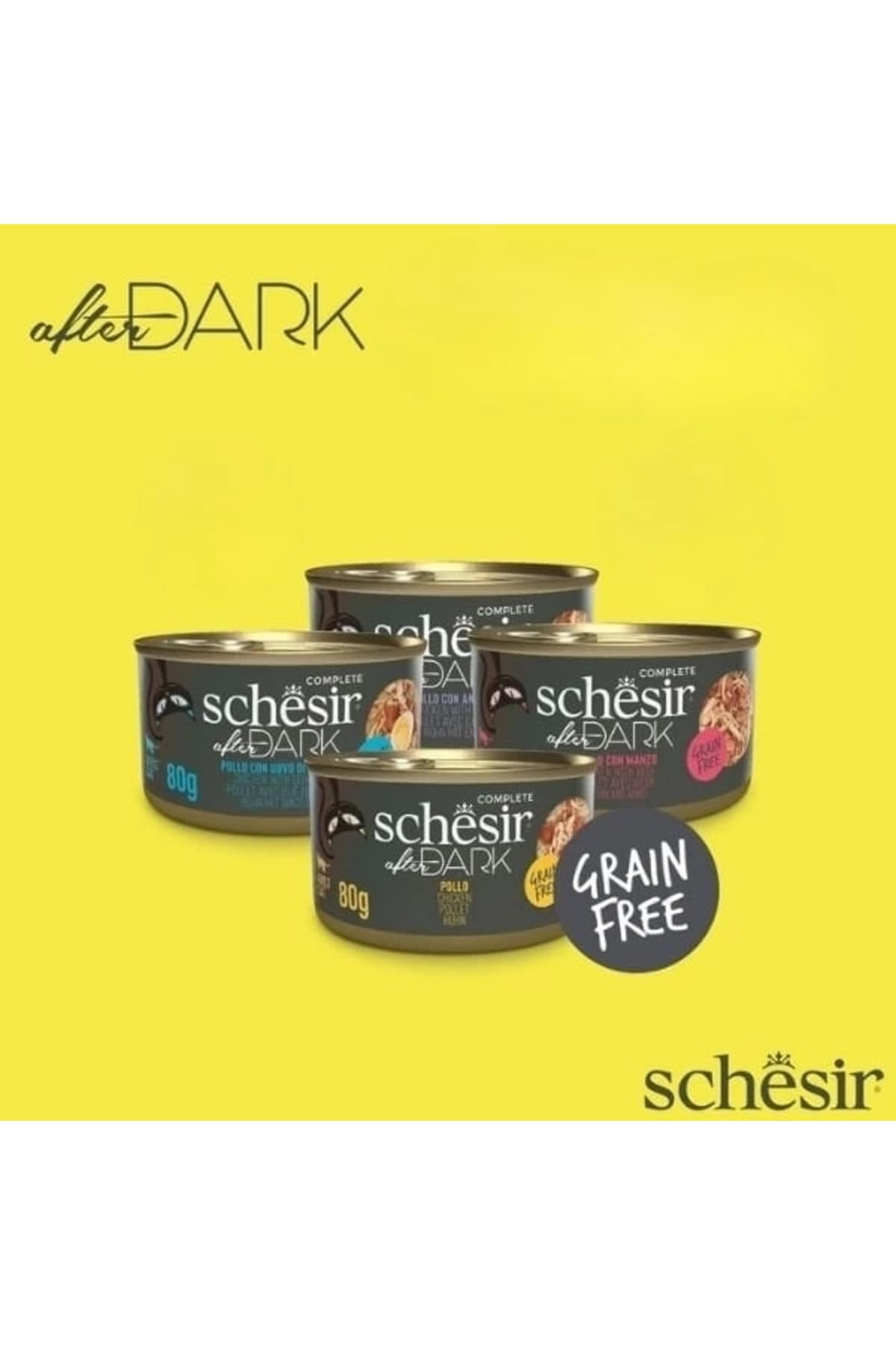 Schesir After Dark Et Suyunda Karışık Lezzetler Yetişkin Konserve Kedi Maması 12 Adet 80 Gr