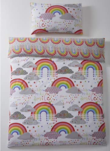 Kids Club Wolken en regenbogen omkeerbaar dekbedovertrek, wit, tweepersoons - Afbeelding 5