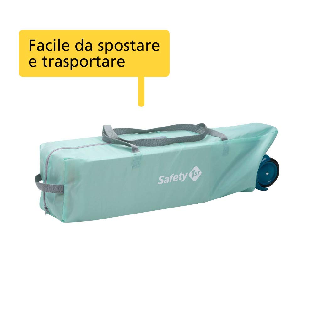 Safety 1st Mini Dreams Culla da Campeggio, Lettino da Viaggio per Bambini 0-9 kg, con Materassino e Vano Portaoggetti, Happy Day