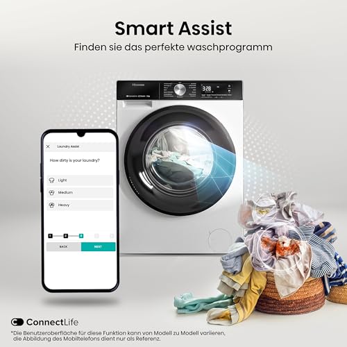 Hisense Hisense WF3S8043BW3 Waschmachine mit Dampffunkunktion, 8 kg, 1400 U,min, WIFI, ConnectLife, Power JetWash, Anti-Allergie Programm, Aqua Stop, Auto Wash, Quick Wash, EEK A-30 Prozent - Detailansicht 14 | Frontlader-Waschmaschinen